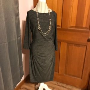 NWT CHAPS CLASSIC GRAY DRESS